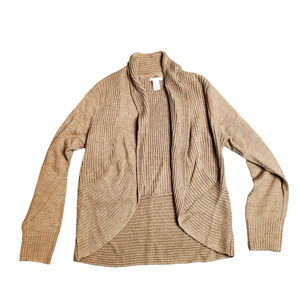 H&M Brown Open Front Knit Cardigan